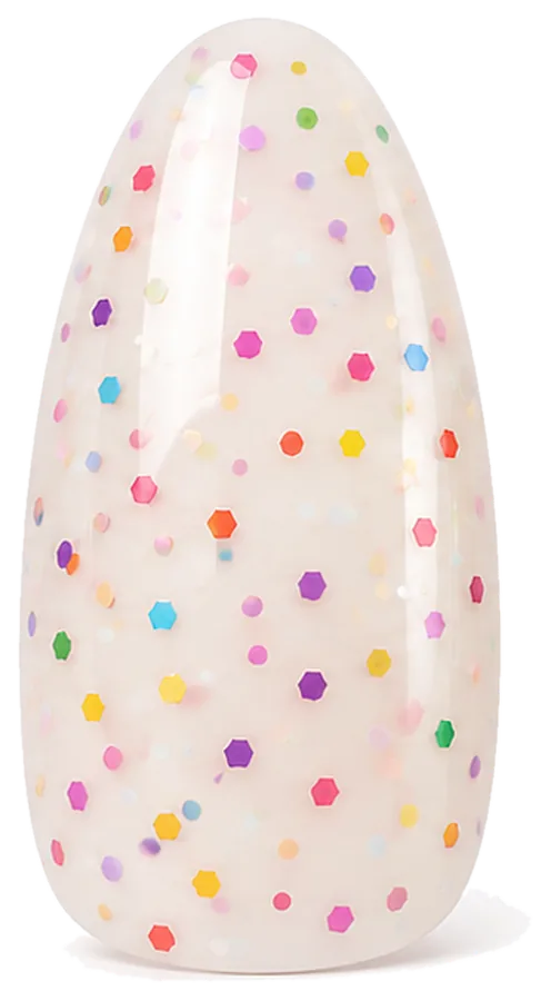 Fairy Bread nail tip with sprinkles